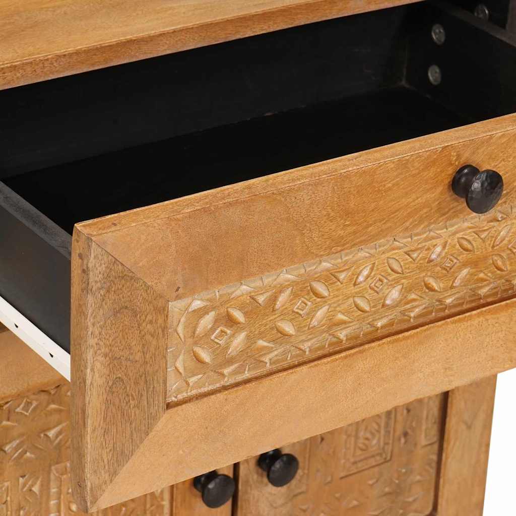 Comodino Marrone chiaro 50 x 33 x 60 cm legno massello di mango