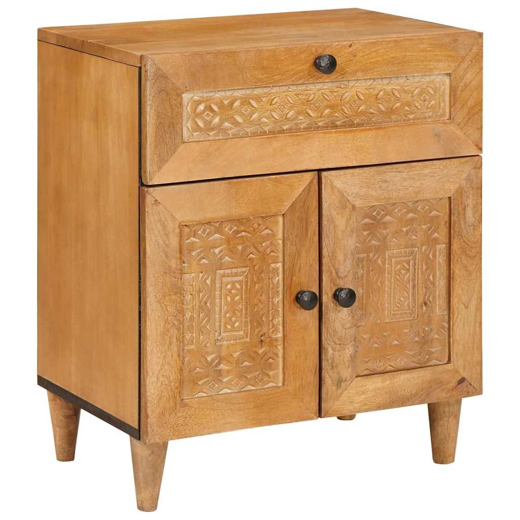 Comodino Marrone chiaro 50 x 33 x 60 cm legno massello di mango