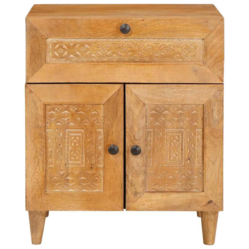 Comodino Marrone chiaro 50 x 33 x 60 cm legno massello di mango
