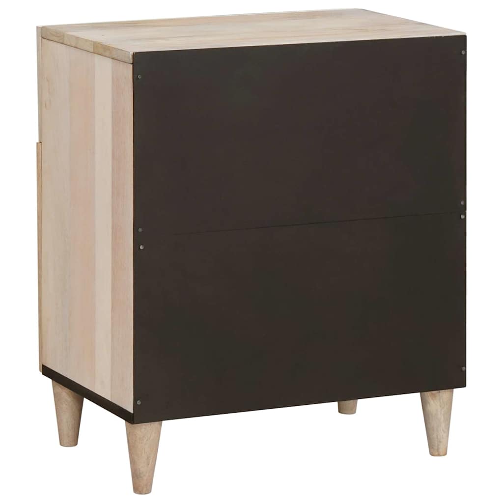 Comodino Beige 50 x 33 x 60 cm legno massello di mango