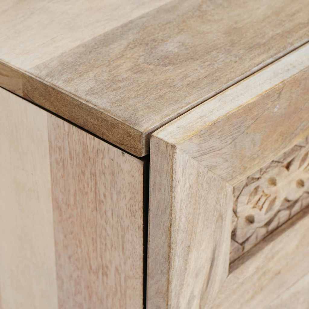Comodino Beige 50 x 33 x 60 cm legno massello di mango