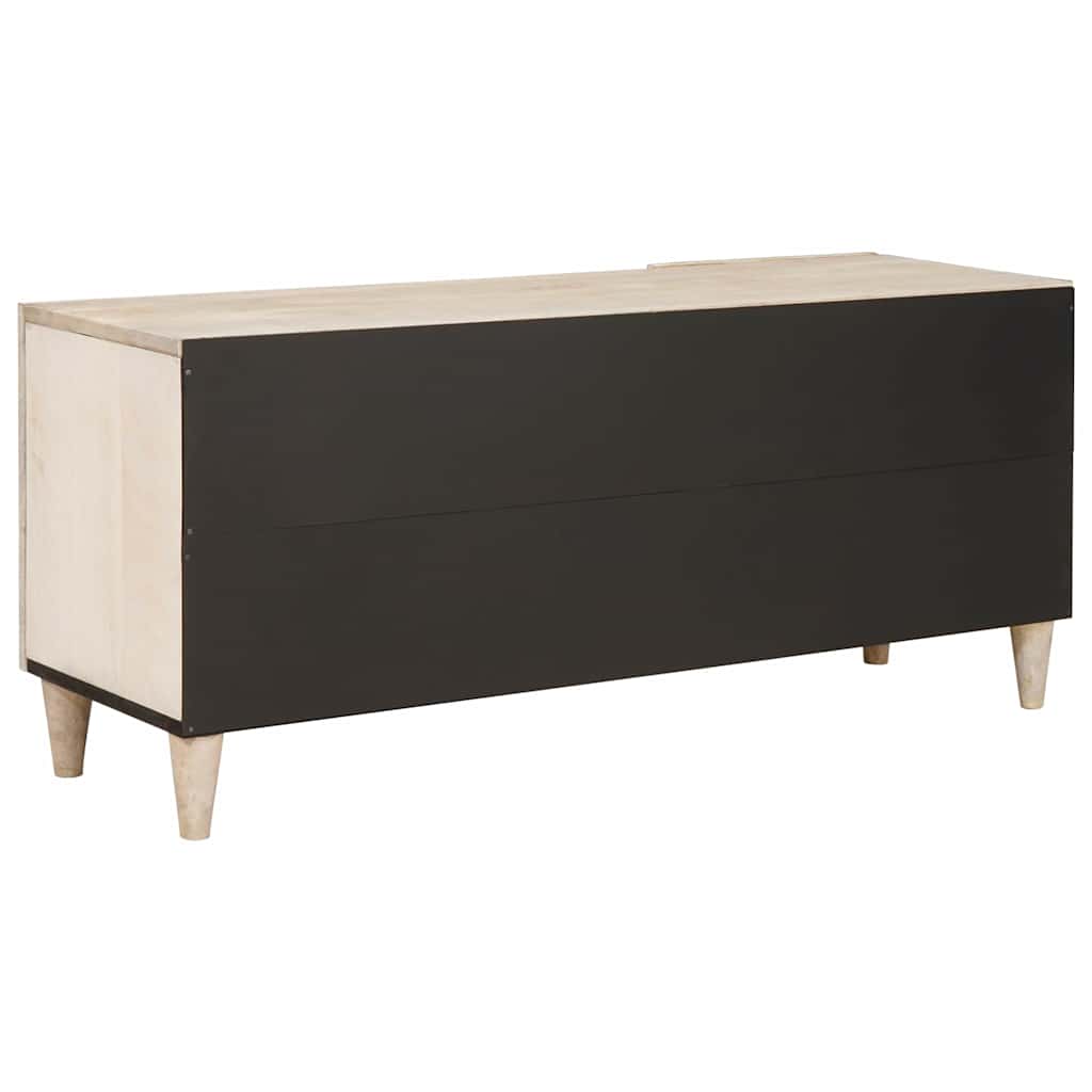 Mobile TV Bianco 105 x 33 x 46 cm legno massello di mango