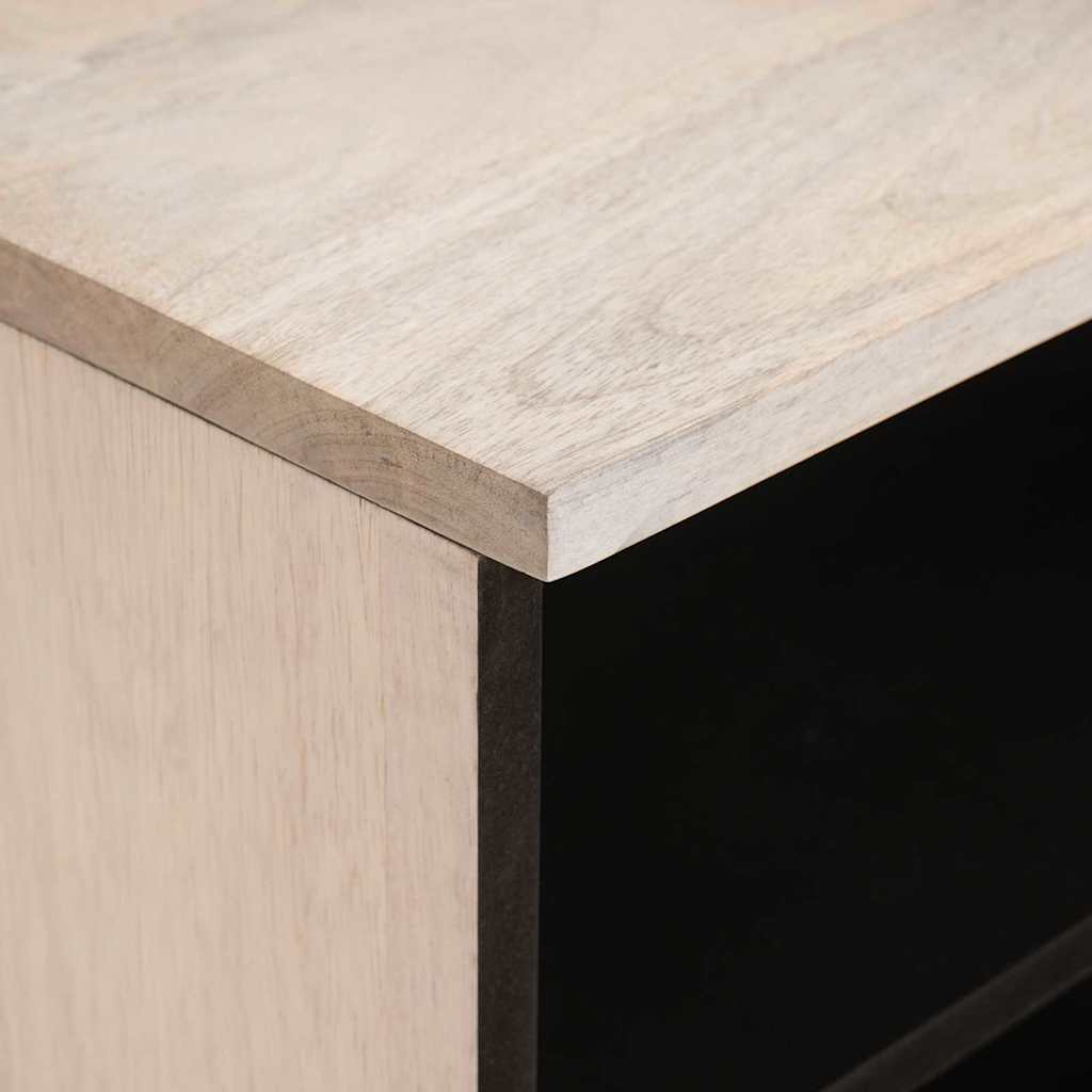 Mobile TV Bianco 105 x 33 x 46 cm legno massello di mango