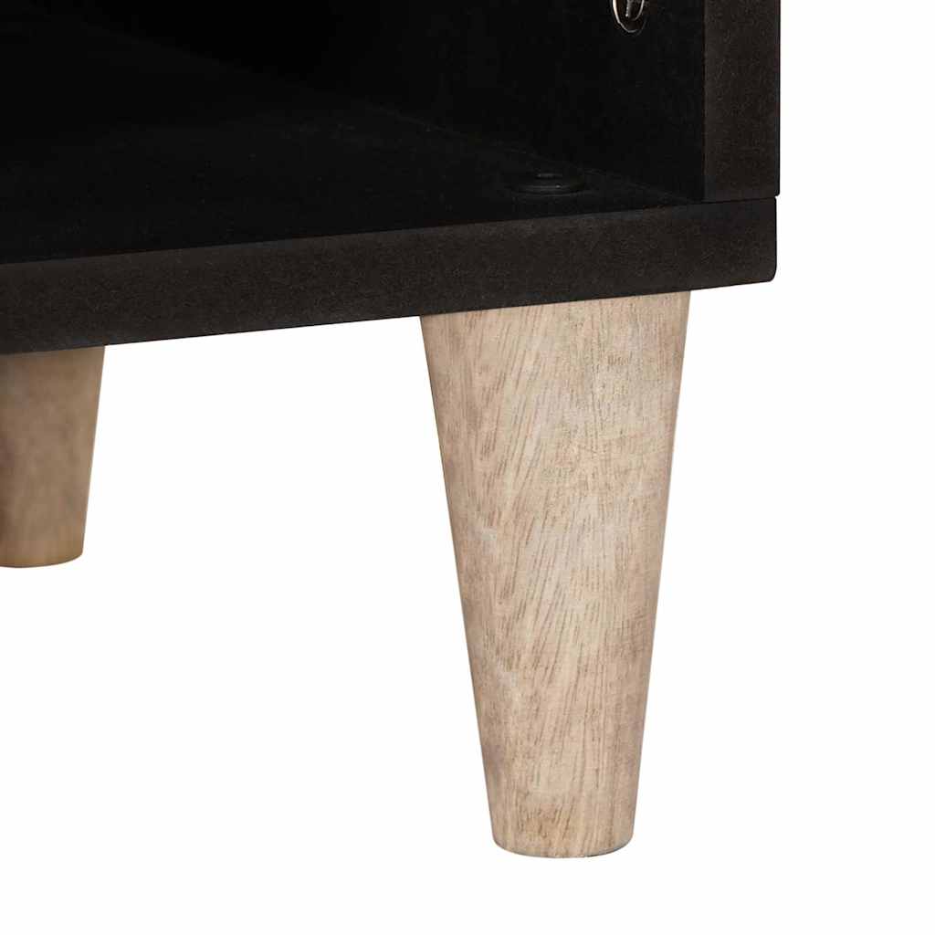 Mobile TV Bianco 105 x 33 x 46 cm legno massello di mango