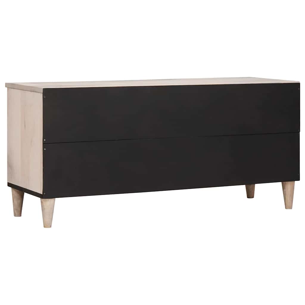 Mobile TV Bianco 105 x 33 x 46 cm legno massello di mango