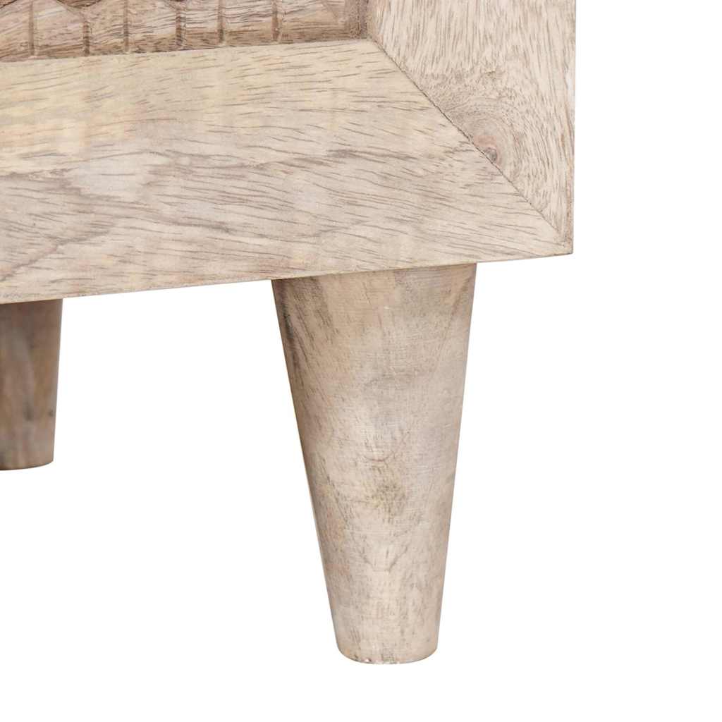 Mobile TV Bianco 80 x 33 x 46 cm legno massello di mango