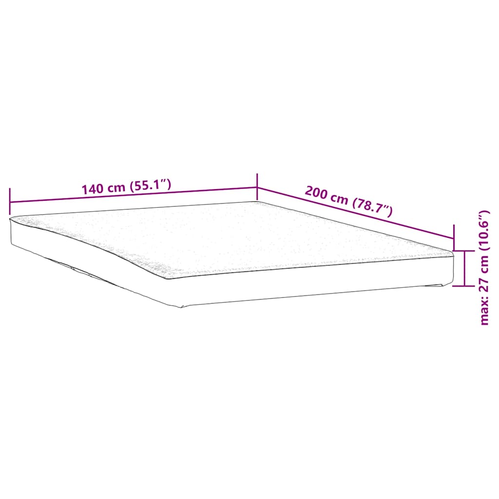 Coprimaterasso Bianco 140x200 cm Impermeabile | homemem39