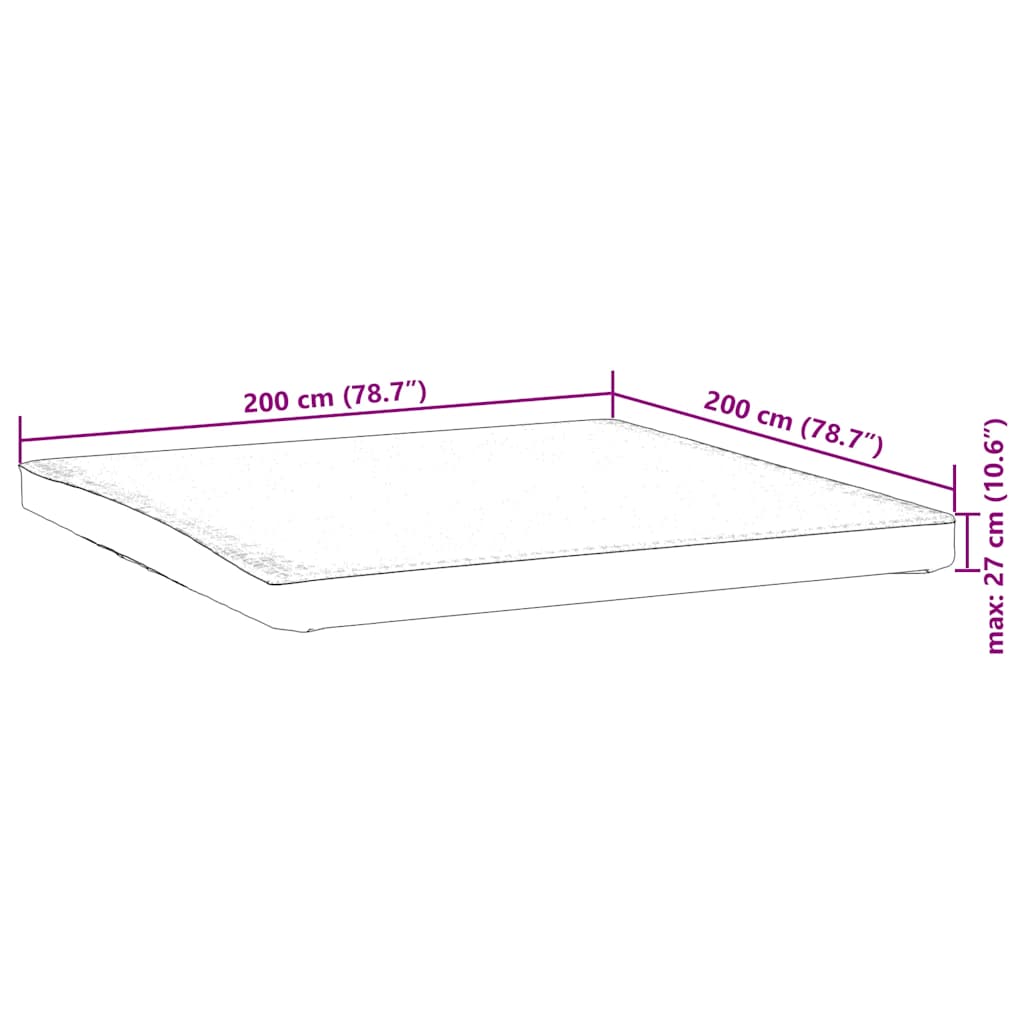 Coprimaterasso Bianco 200x200 cm Impermeabile