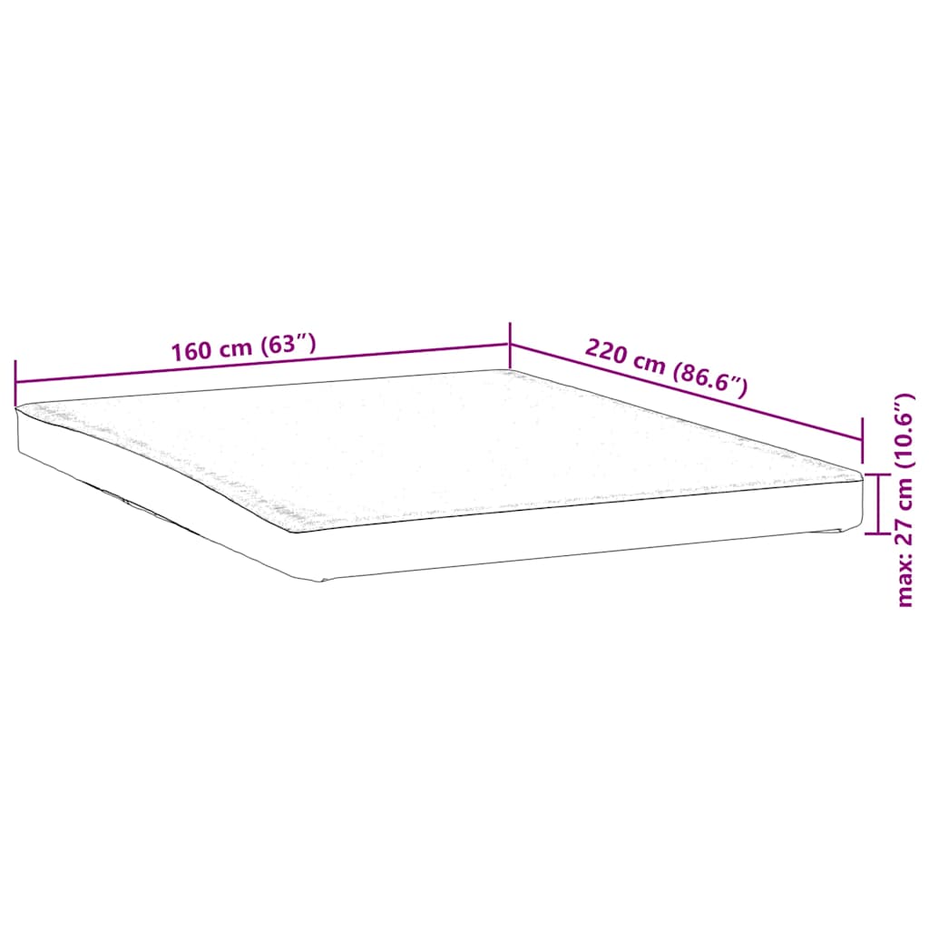 Coprimaterasso Bianco 160x220 cm Impermeabile | homemem39