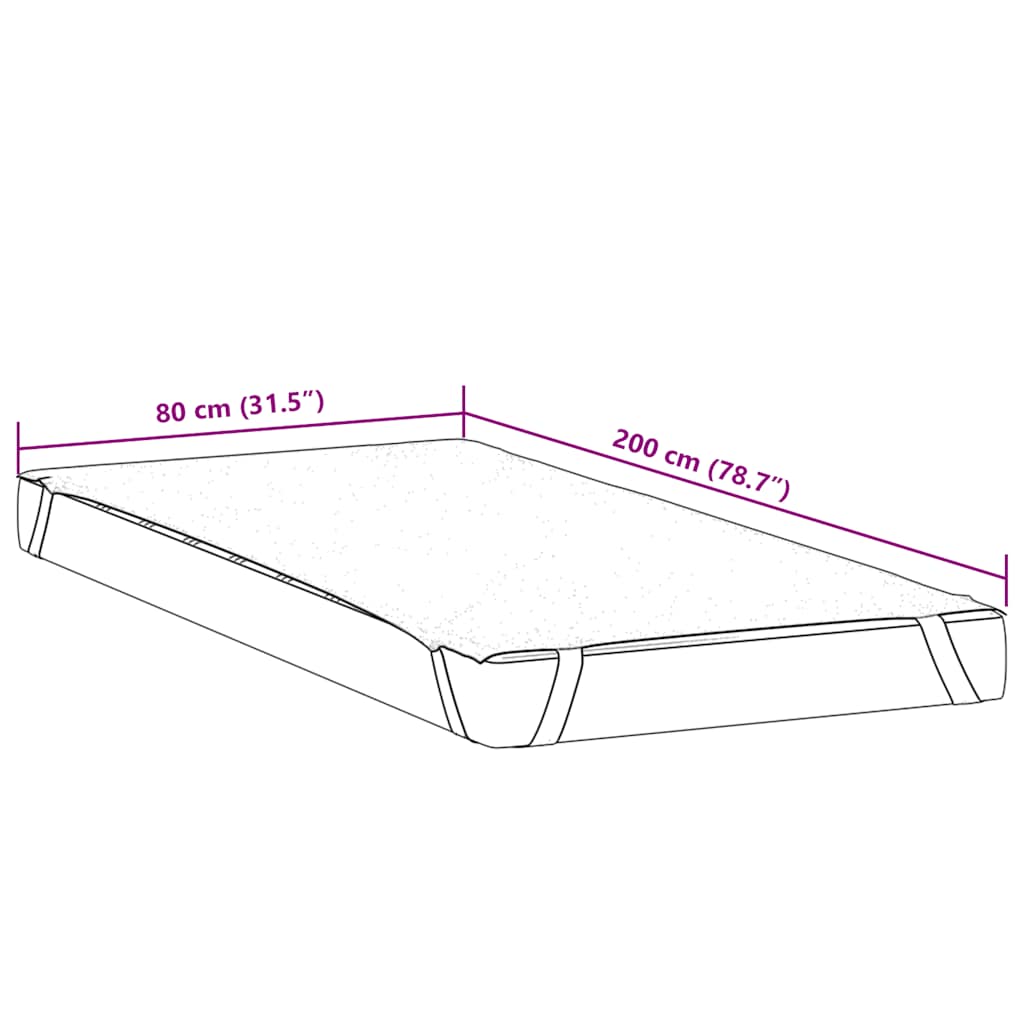 Coprimaterasso Bianco 80x200 cm Impermeabile | homemem39