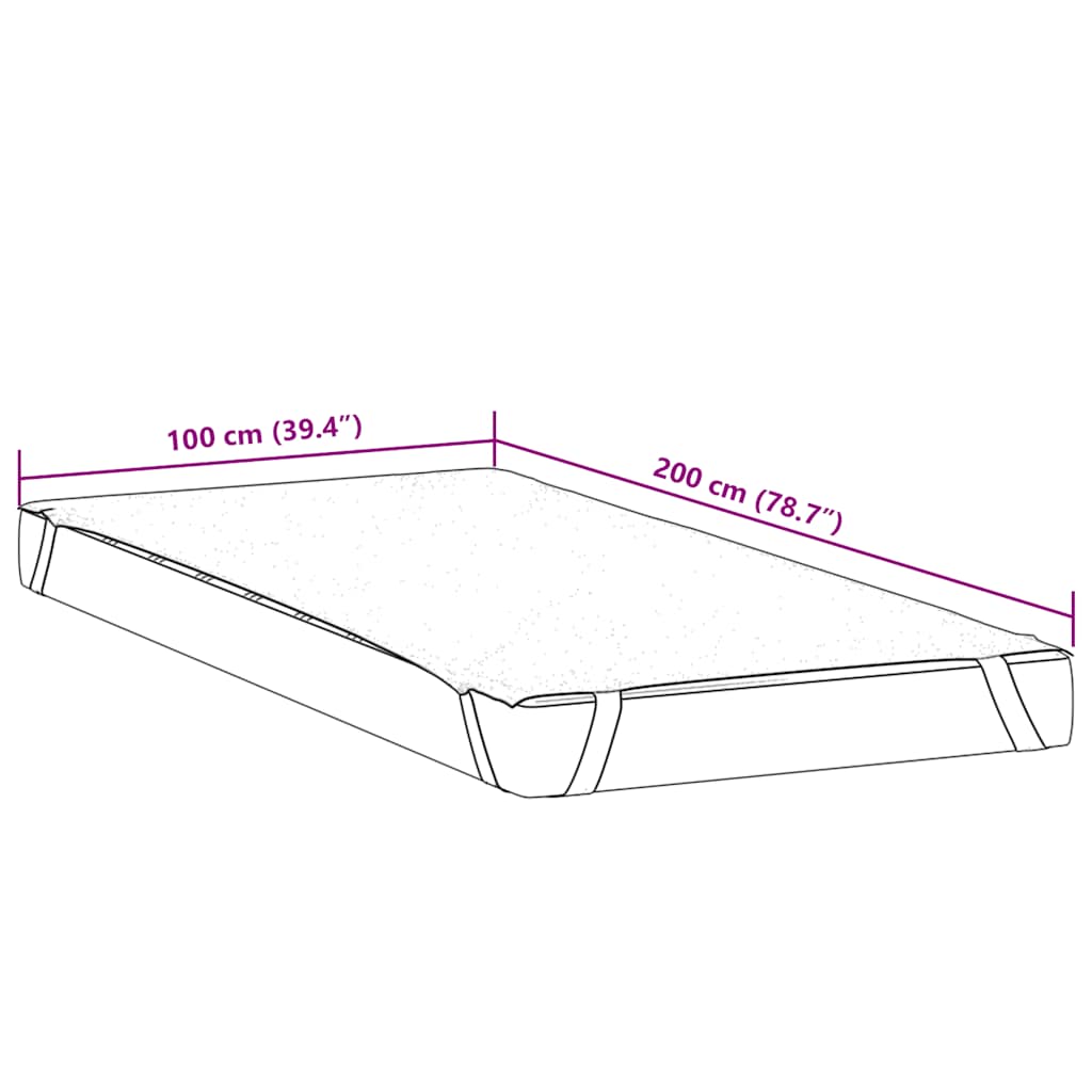 Coprimaterasso Bianco 100x200 cm Impermeabile | homemem39