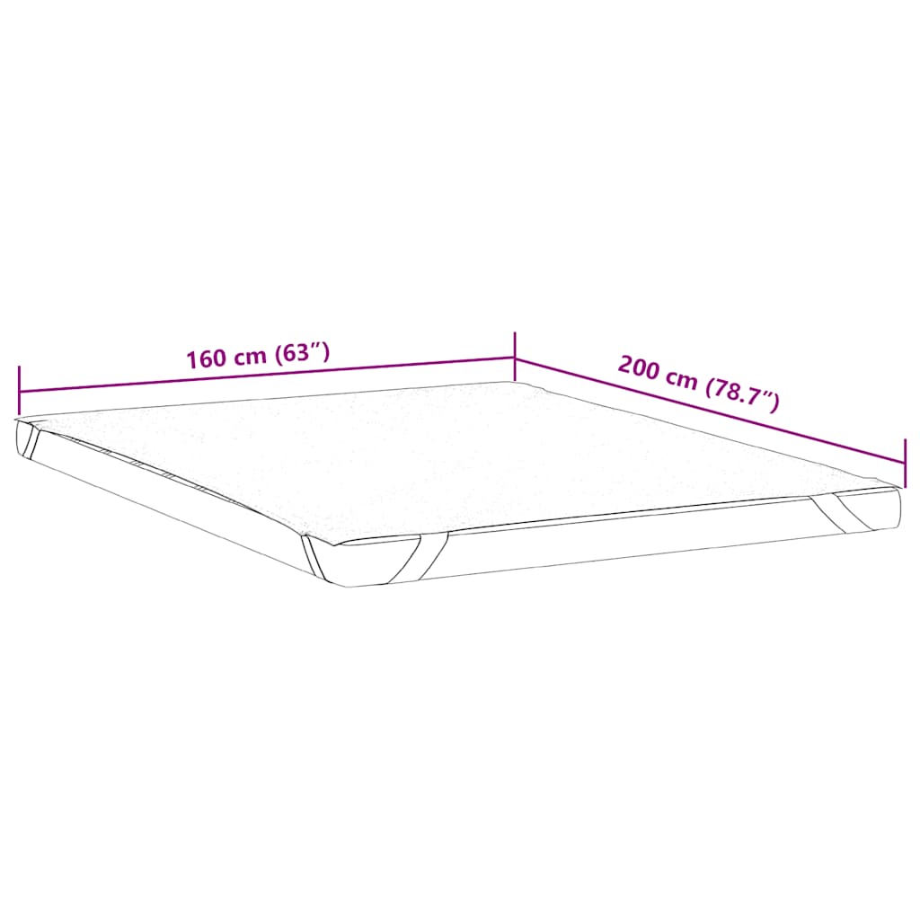 Coprimaterasso Bianco 160x200 cm Impermeabile - homemem39