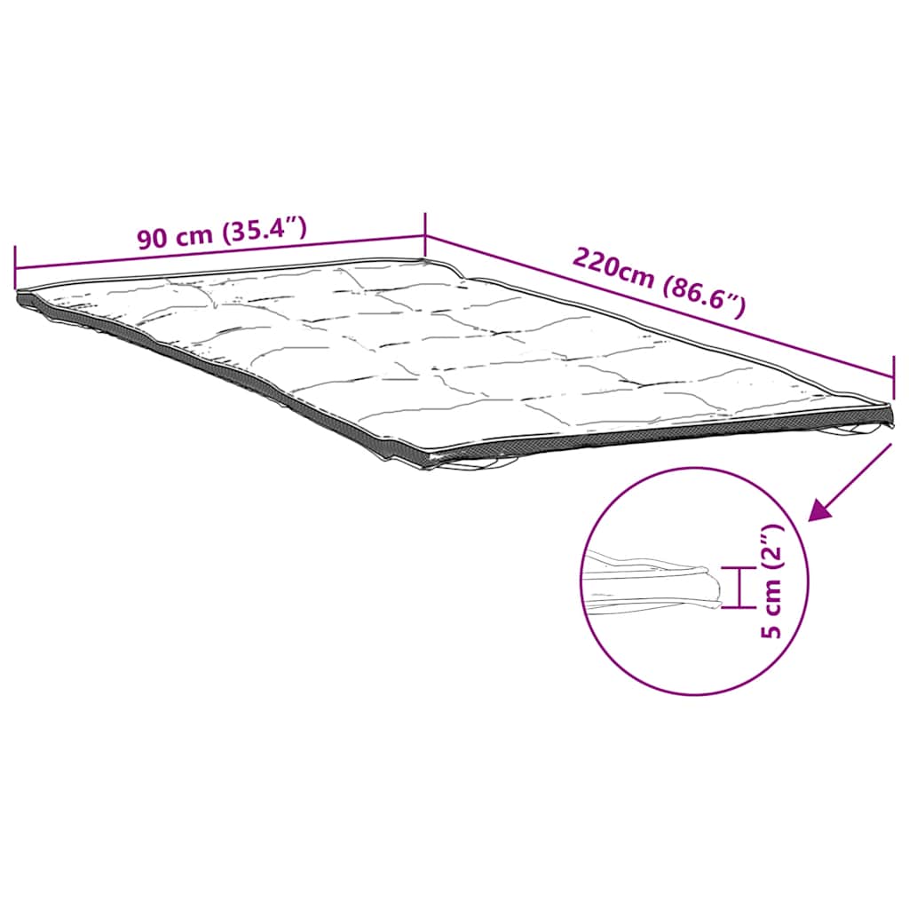 Coprimaterasso Bianco 90x220 cm - homemem39