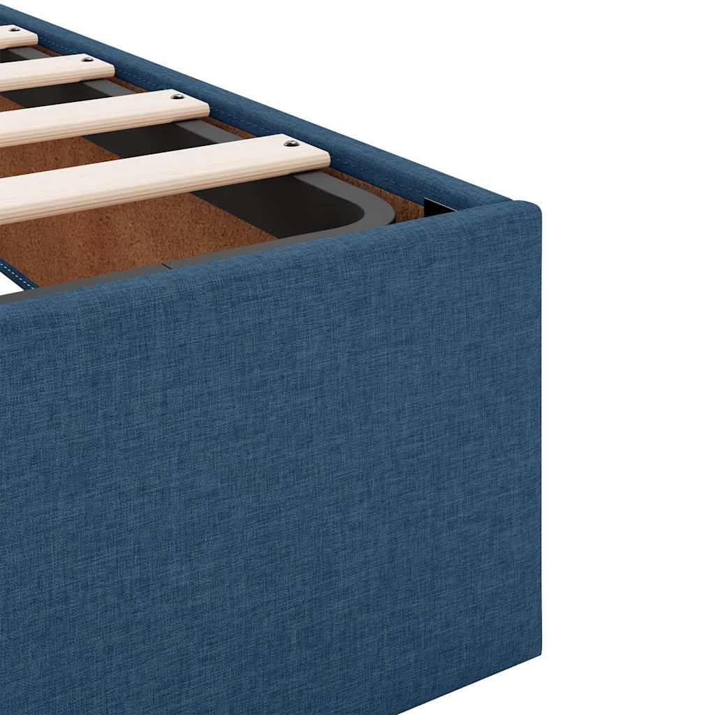 Struttura Letto Pouf senza Materasso Blu 100x200 cm in Tessuto - homemem39