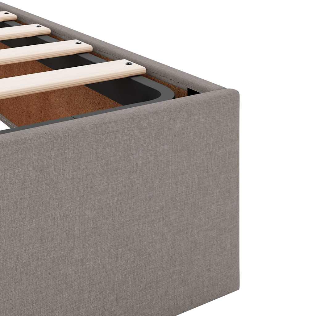 Struttura Letto Pouf senza Materasso Tortora 120x190 cm Tessuto - homemem39