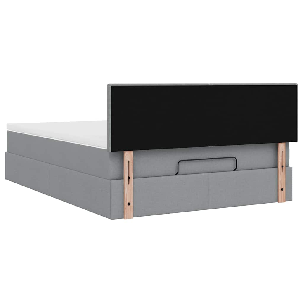 Struttura Letto Pouf con Materasso 140x200 cm in Tessuto | homemem39