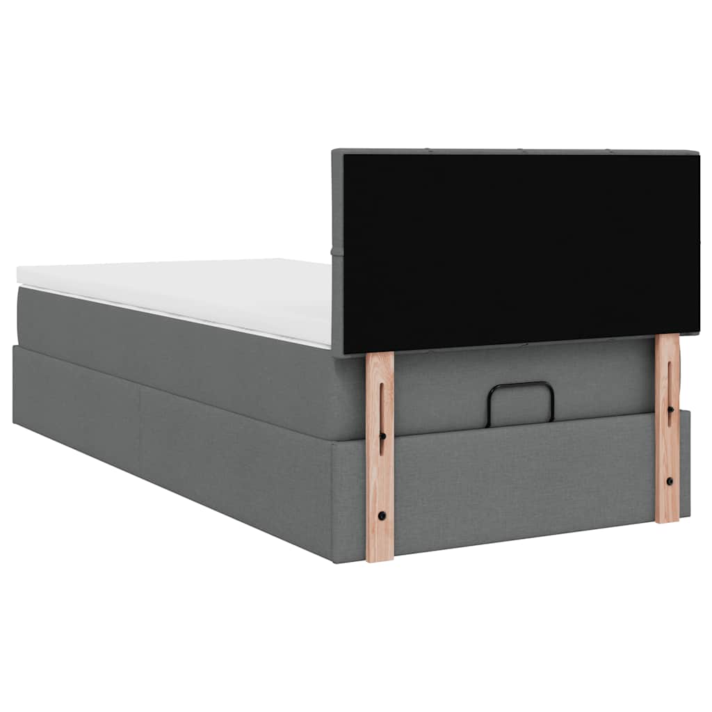 Struttura Letto Pouf con Materasso 90x190 cm in Tessuto | homemem39