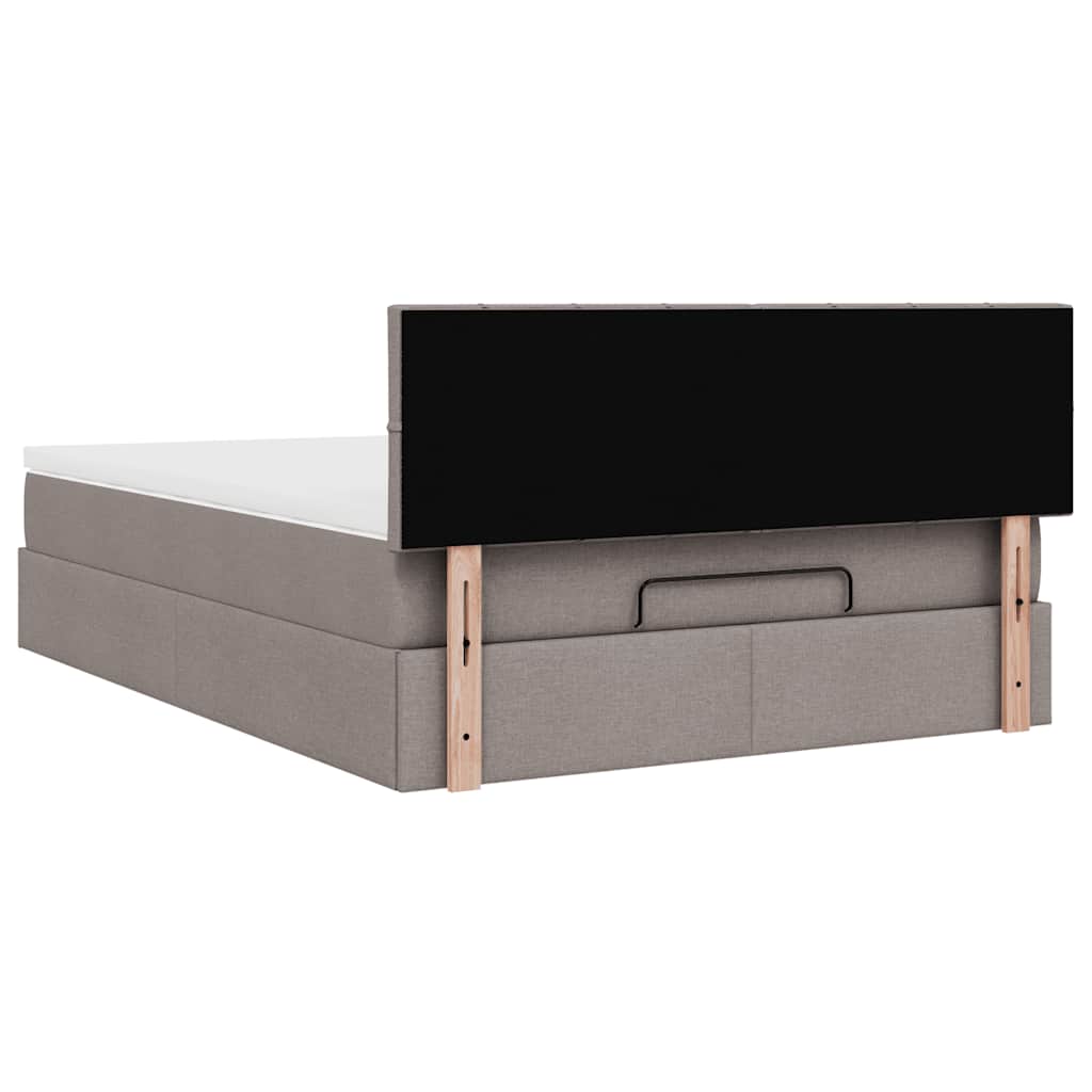 Pouf Letto con Materasso Tortora 140x190 cm in Tessuto | homemem39
