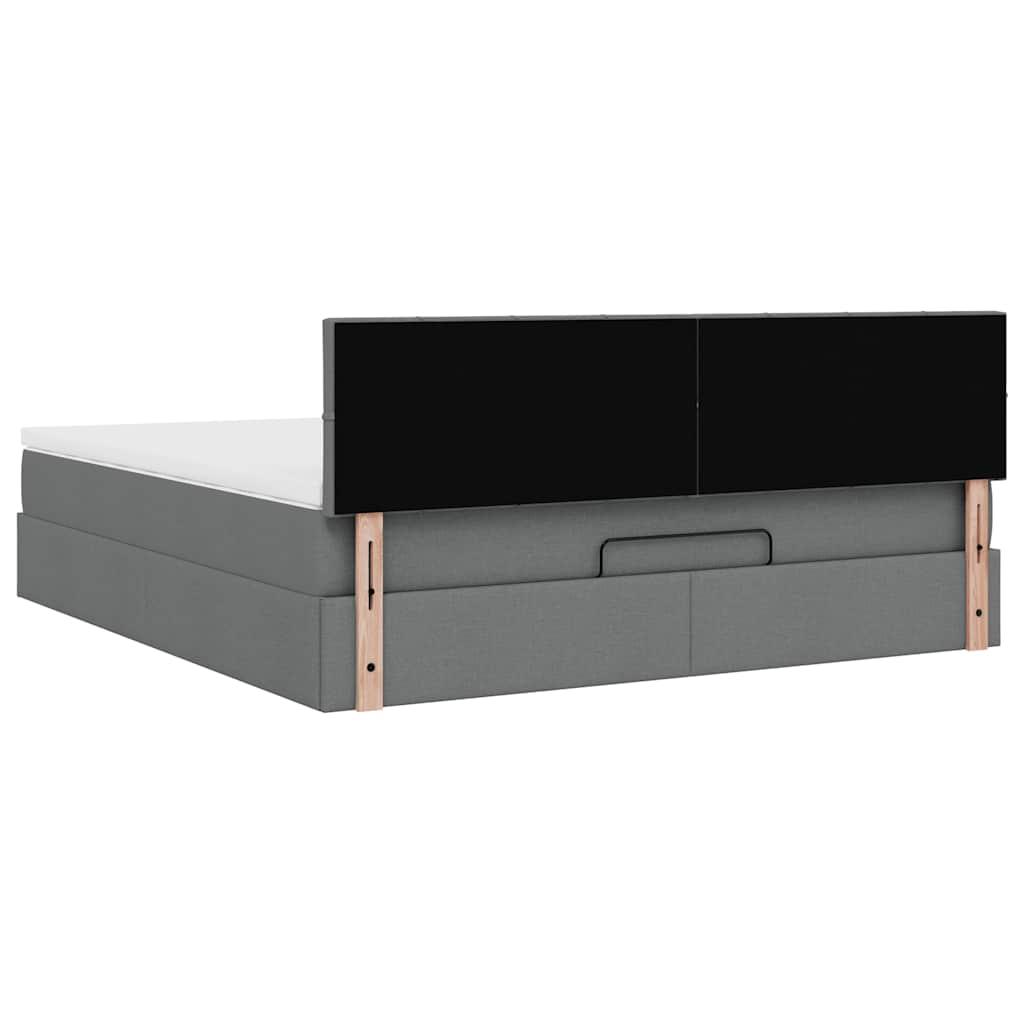 Struttura Letto Pouf con Materasso 180x200 cm in Tessuto | homemem39