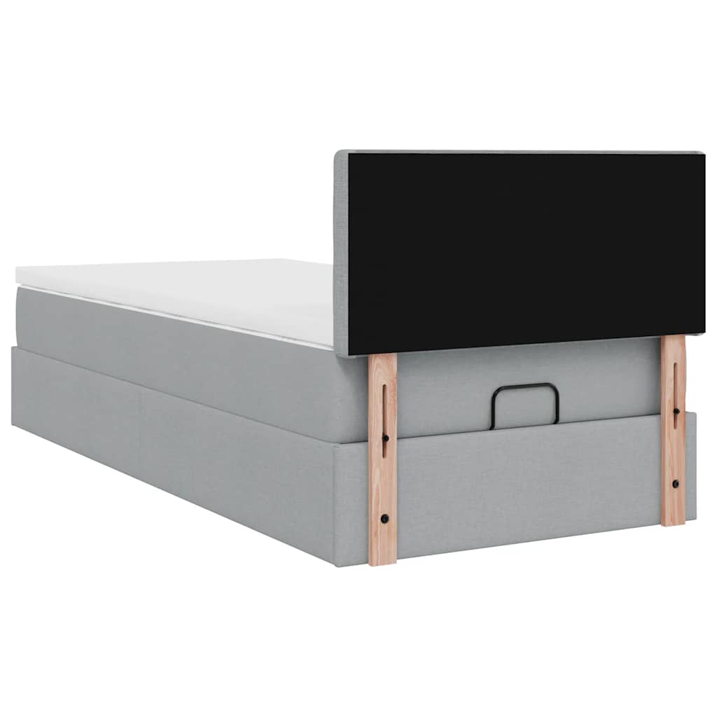 Struttura Letto Pouf con Materasso 80x200 cm in Tessuto | homemem39