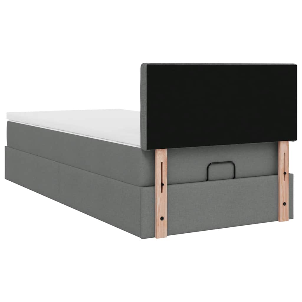 Struttura Letto Pouf con Materasso 180x200 cm in Tessuto | homemem39