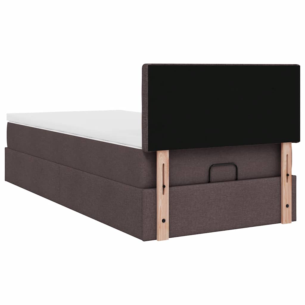 Struttura Letto Pouf con Materasso 90x190 cm in Tessuto | homemem39