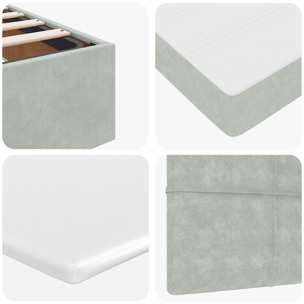 Struttura Letto Pouf con Materasso 120x200 cm Velluto | homemem39