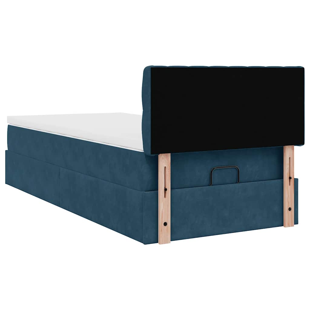 Struttura Letto Pouf con Materasso 100x200 cm Velluto | homemem39