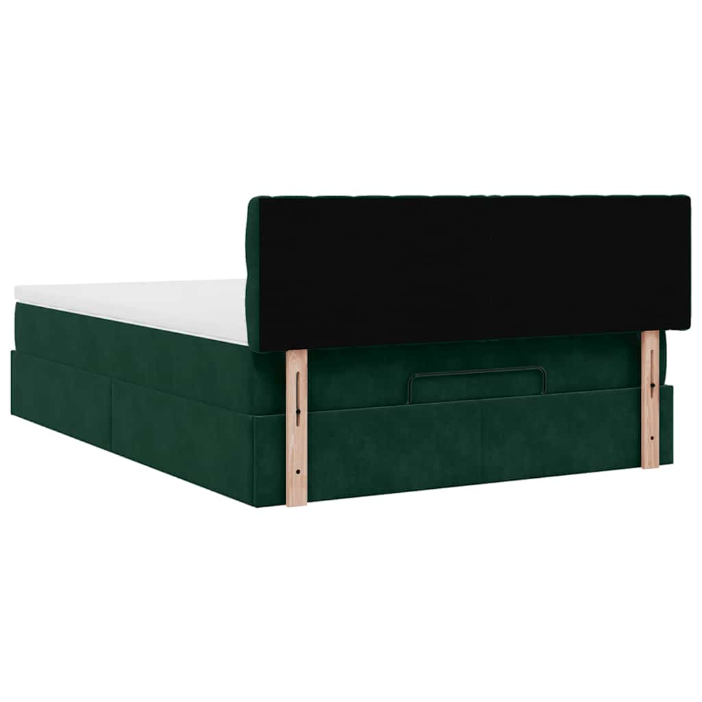 Struttura Letto Pouf con Materasso 140x200 cm in Velluto | homemem39