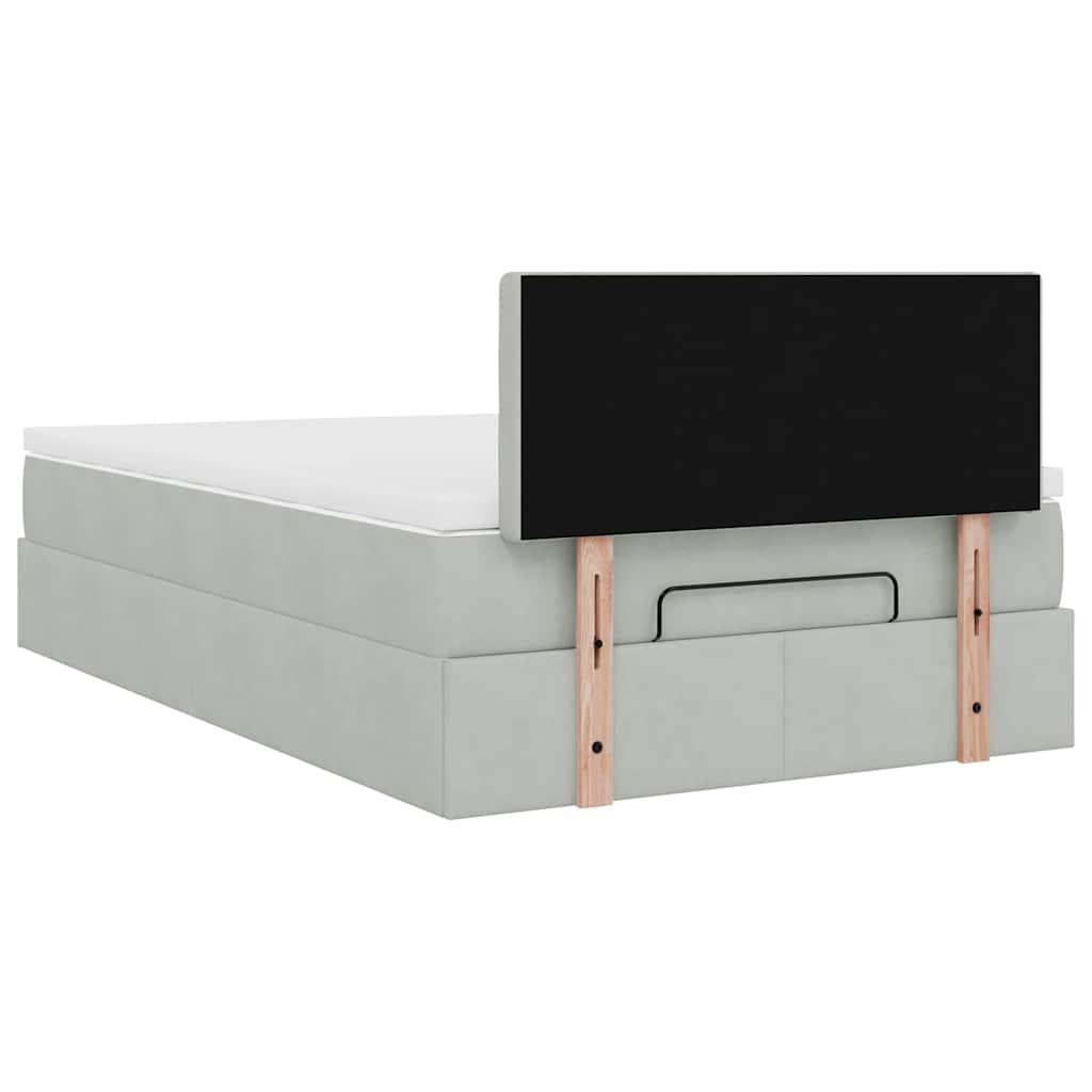 Struttura Letto Pouf con Materasso 120x200 cm Velluto | homemem39