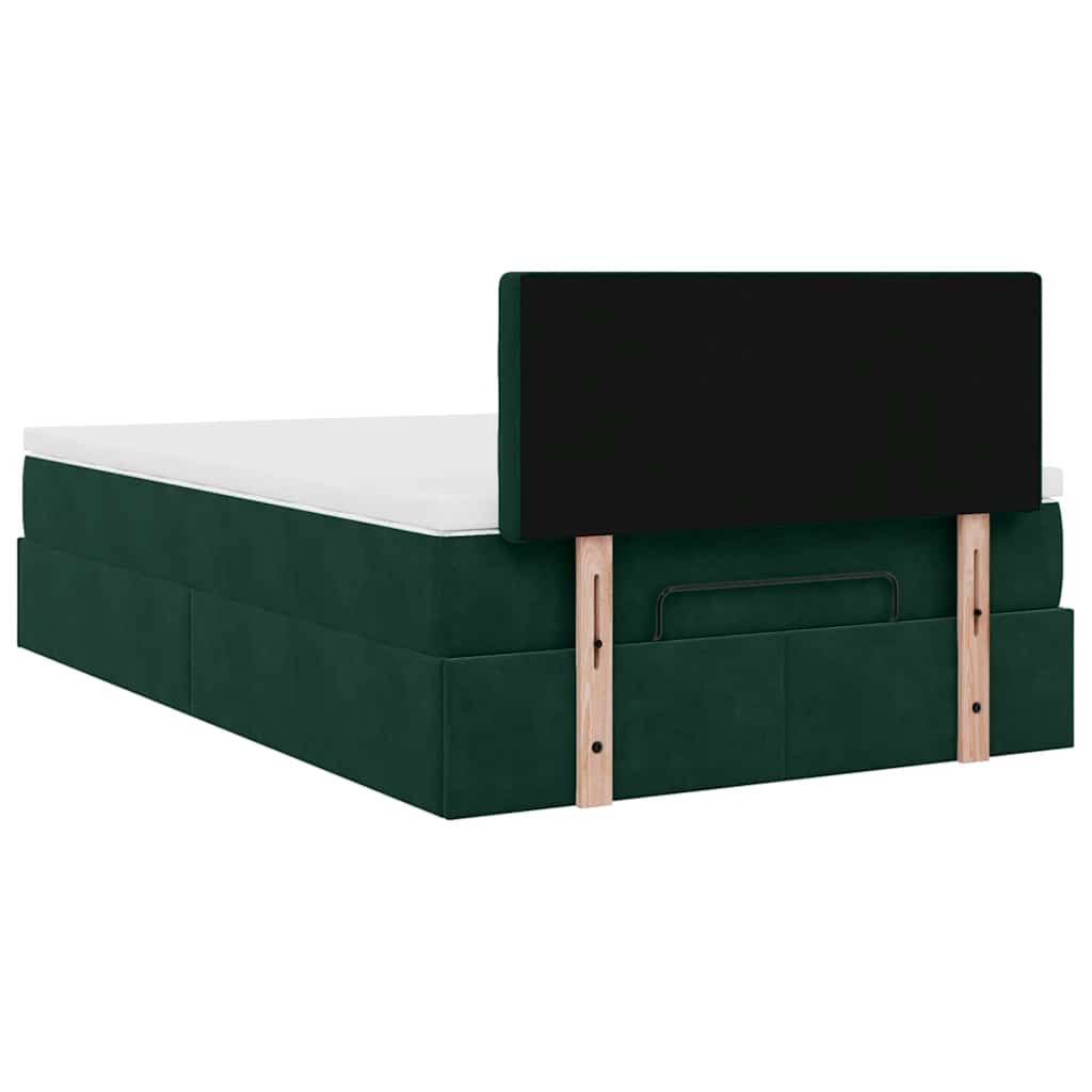 Struttura Letto Pouf con Materasso 120x200 cm Velluto