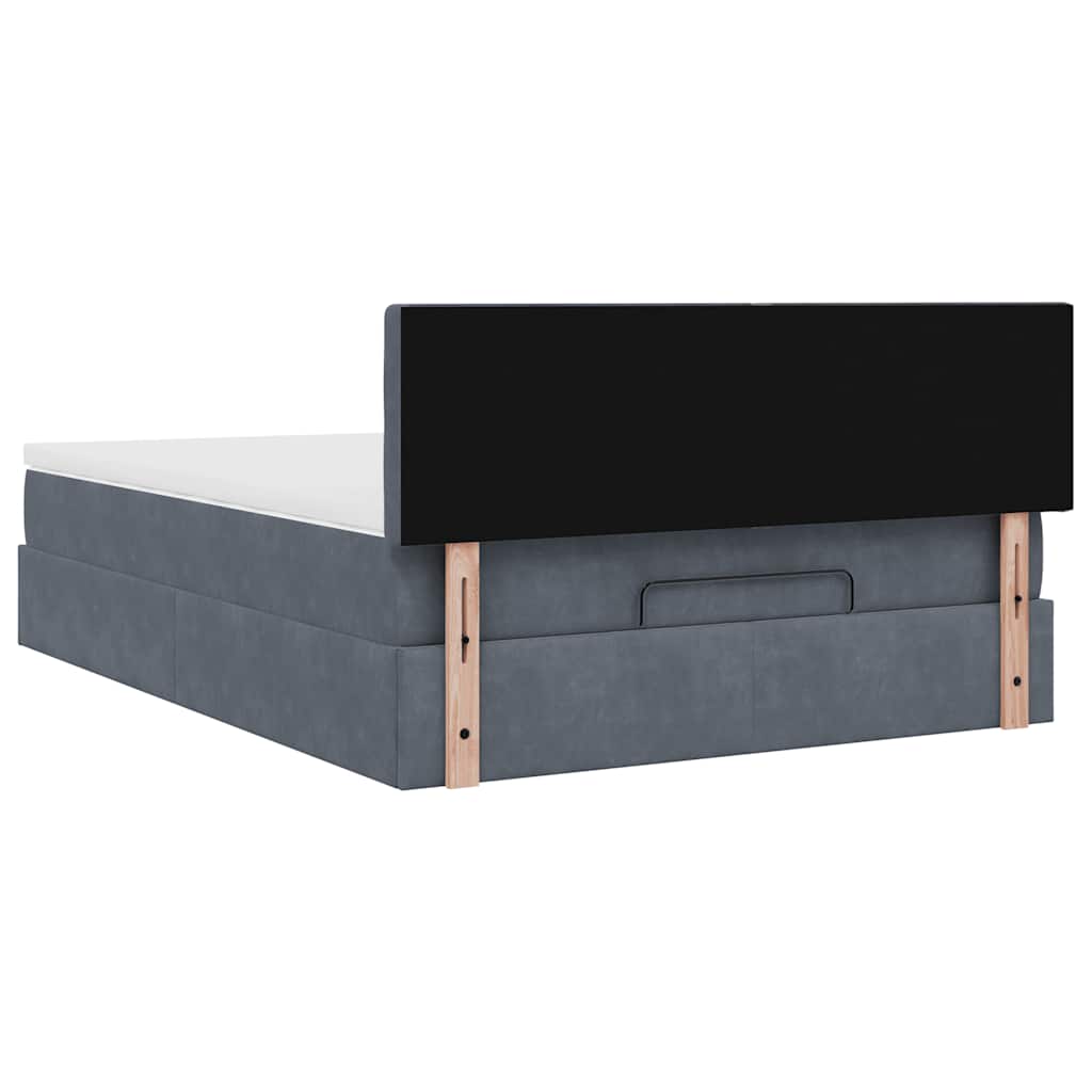 Struttura Letto Pouf con Materasso 140x190 cm Velluto | homemem39