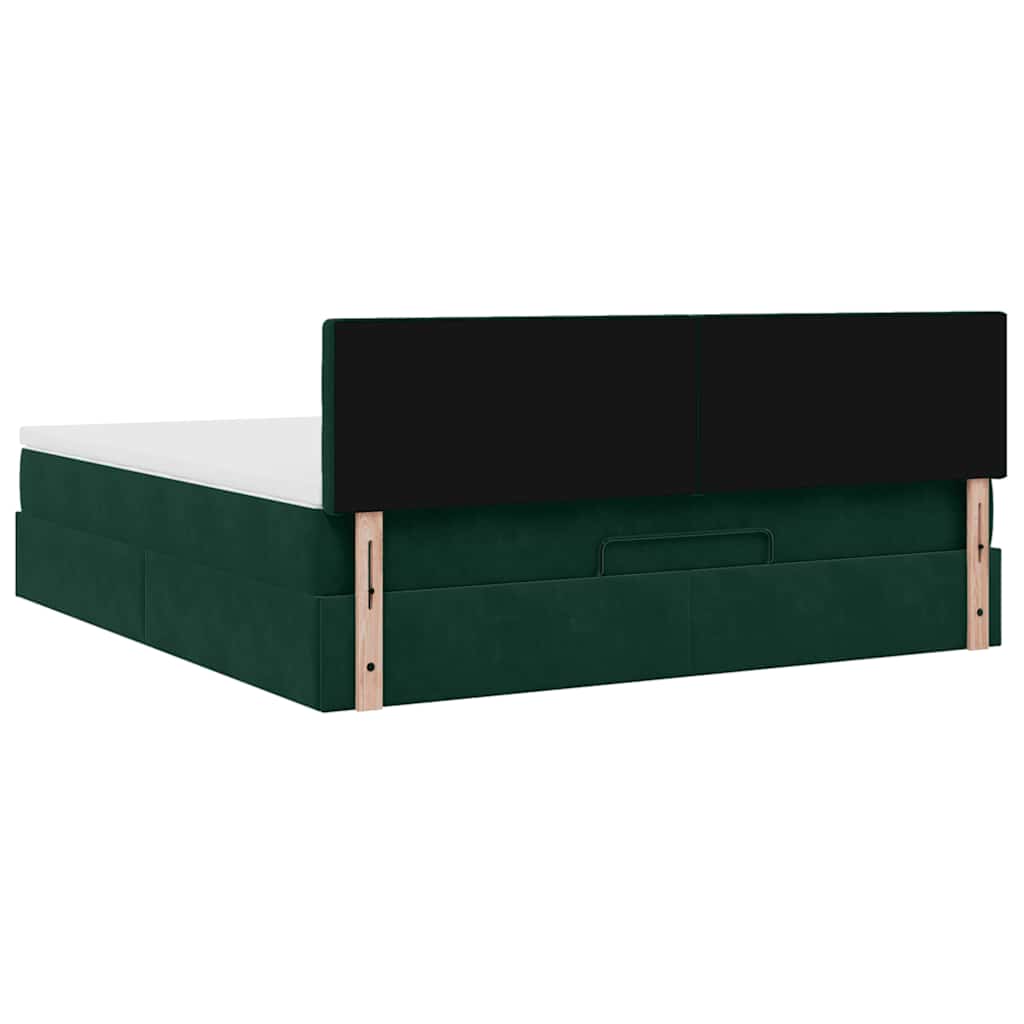 Struttura Letto Pouf con Materasso 180x200 cm in Velluto | homemem39