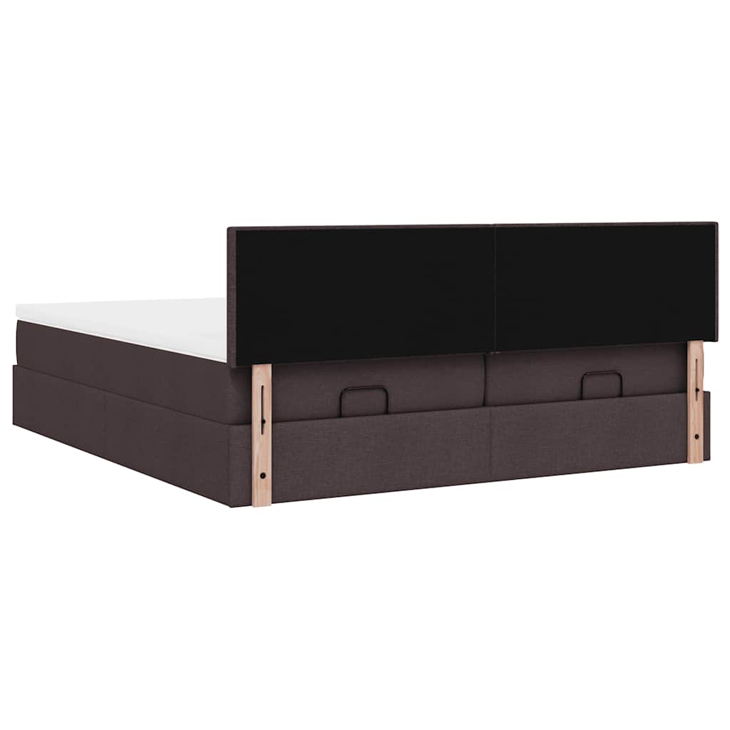 Struttura Letto Pouf con Materassi 160x200 cm in Tessuto | homemem39