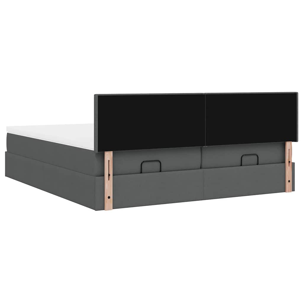 Struttura Letto Pouf con Materassi 180x200 cm in Tessuto | homemem39
