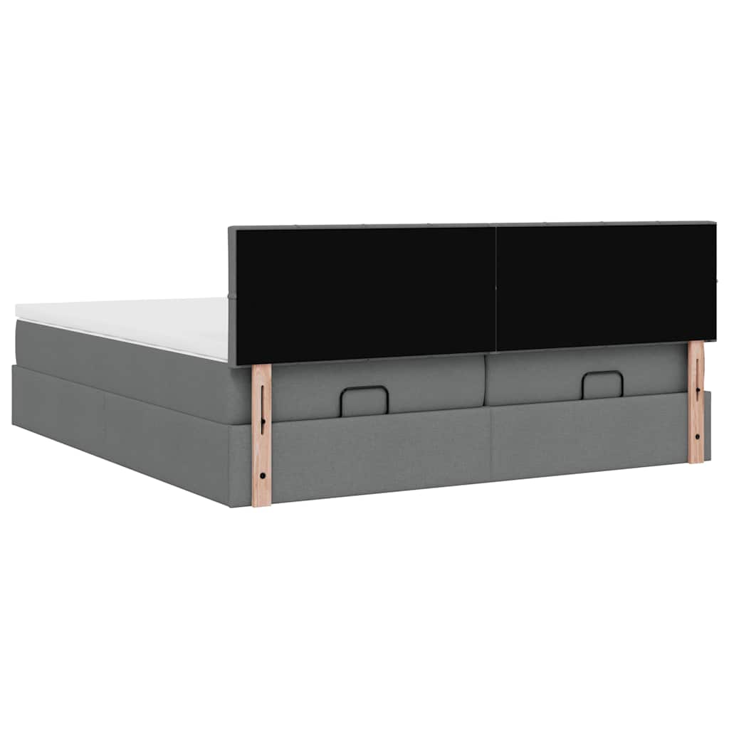 Struttura Letto Pouf con Materassi 160x200 cm in Tessuto | homemem39