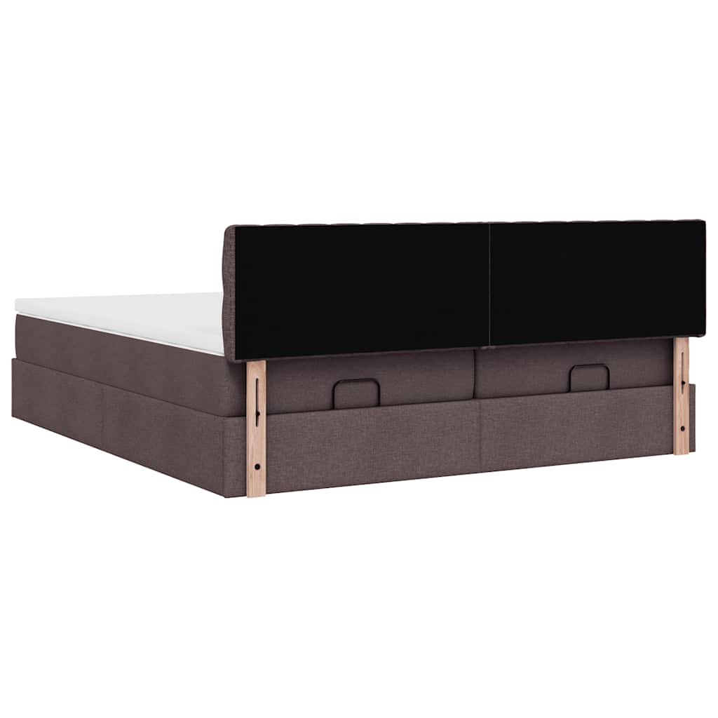 Struttura Letto Pouf con Materassi 160x200 cm in Tessuto | homemem39