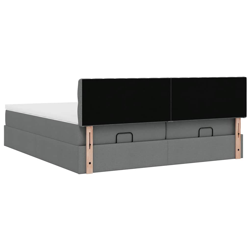 Struttura Letto Pouf con Materassi 180x200 cm in Tessuto | homemem39