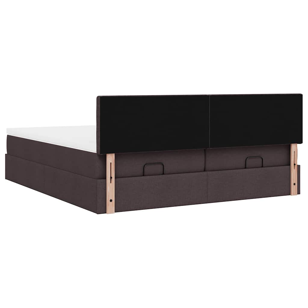 Struttura Letto Pouf con Materassi 180x200 cm in Tessuto | homemem39