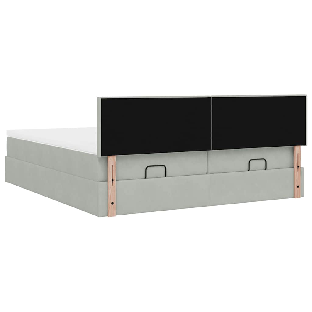 Struttura Letto Pouf con Materassi 180x200 cm Velluto | homemem39