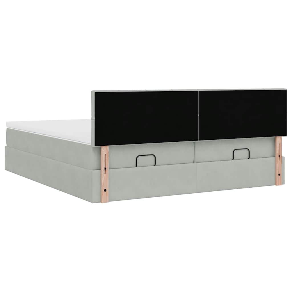 Struttura Letto Pouf con Materassi 180x200 cm Velluto | homemem39