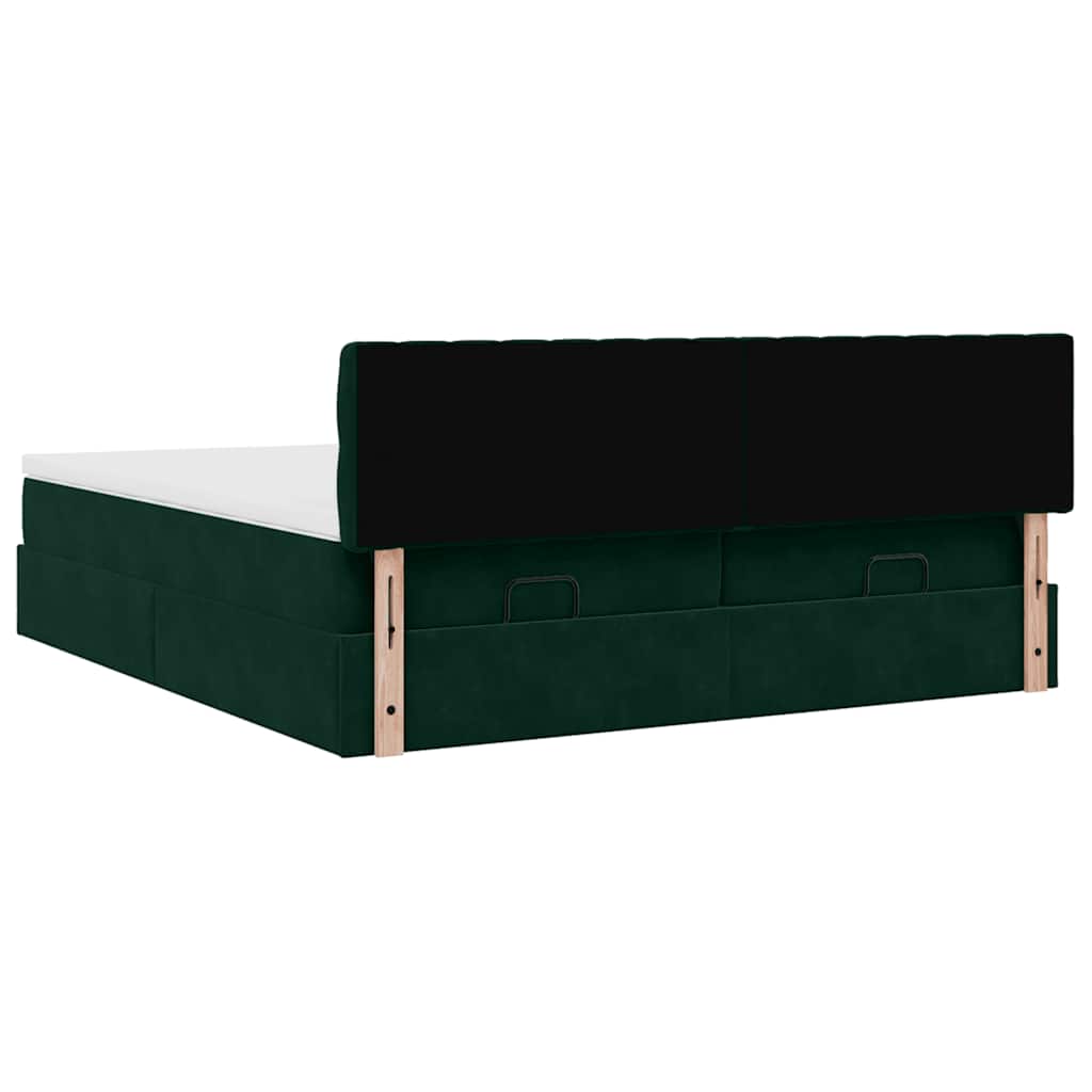 Struttura Letto Pouf con Materassi 160x200 cm Velluto | homemem39