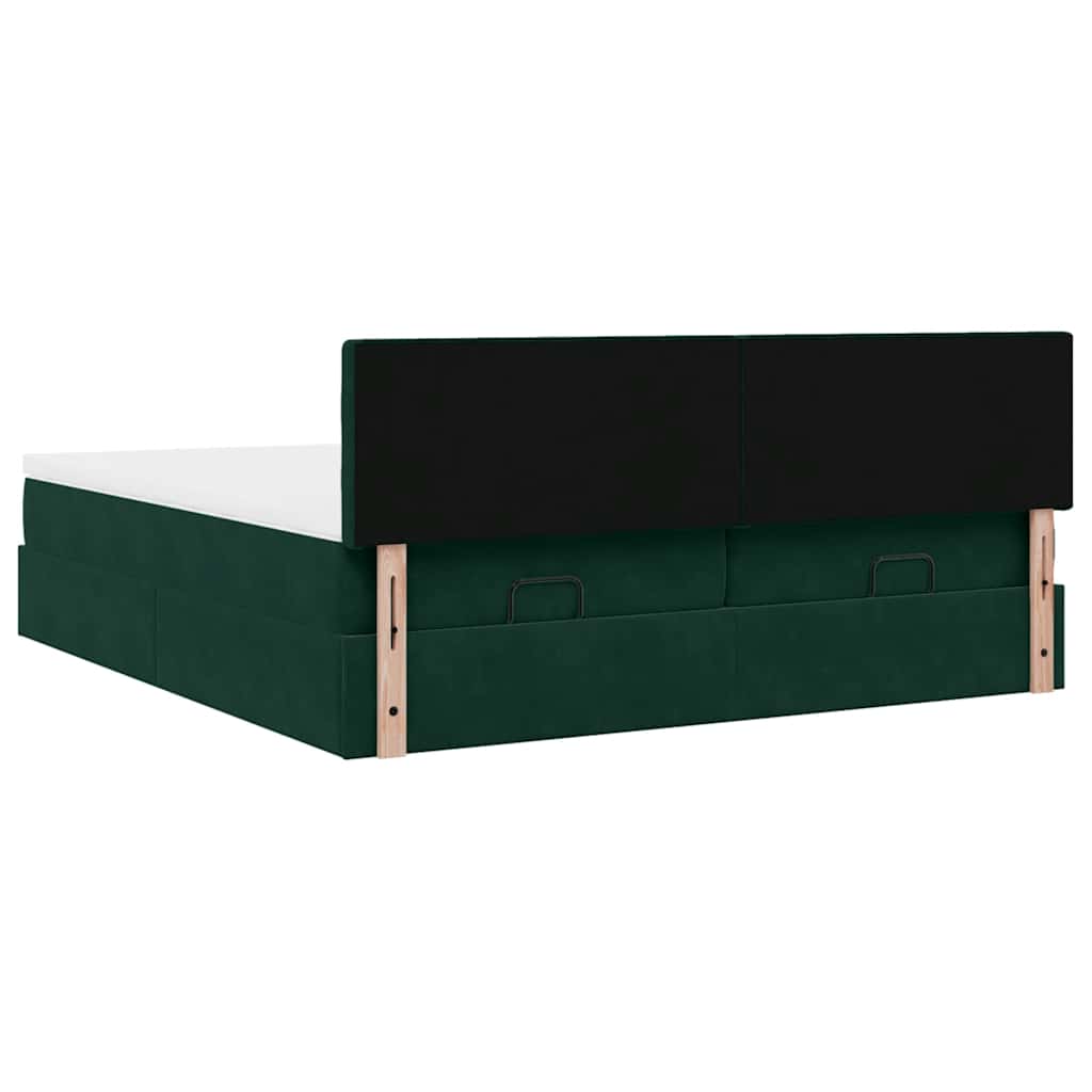 Struttura Letto Pouf con Materassi 200x200 cm Velluto | homemem39