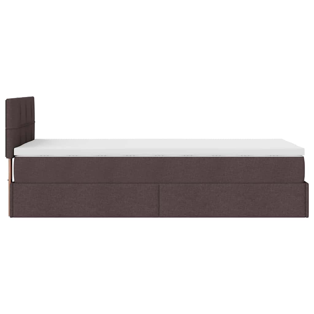Struttura Letto Pouf con Materasso 80x200 cm in Tessuto | homemem39