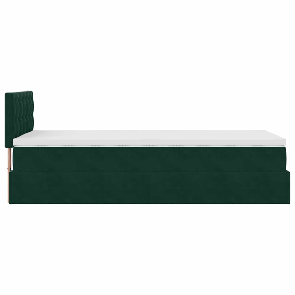 Struttura Letto Pouf con Materasso 100x200 cm Velluto | homemem39