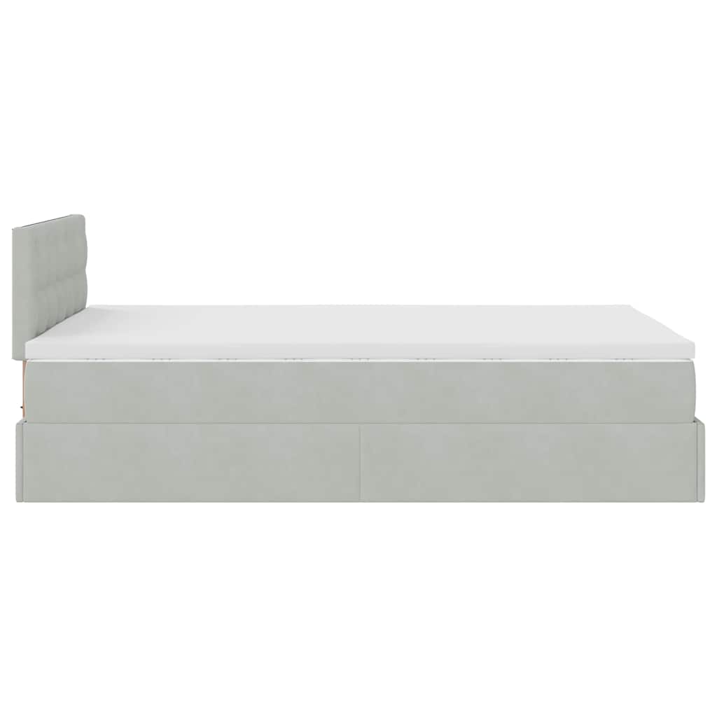 Struttura Letto Pouf con Materasso 120x200 cm Velluto | homemem39