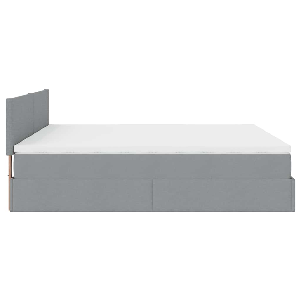 Struttura Letto Pouf con Materassi 180x200 cm in Tessuto | homemem39