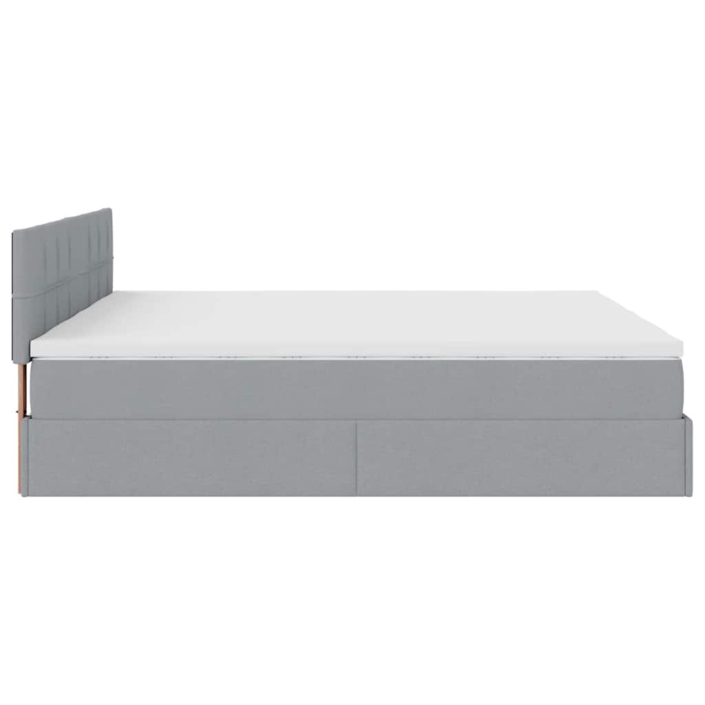 Struttura Letto Pouf con Materassi 160x200 cm in Tessuto | homemem39