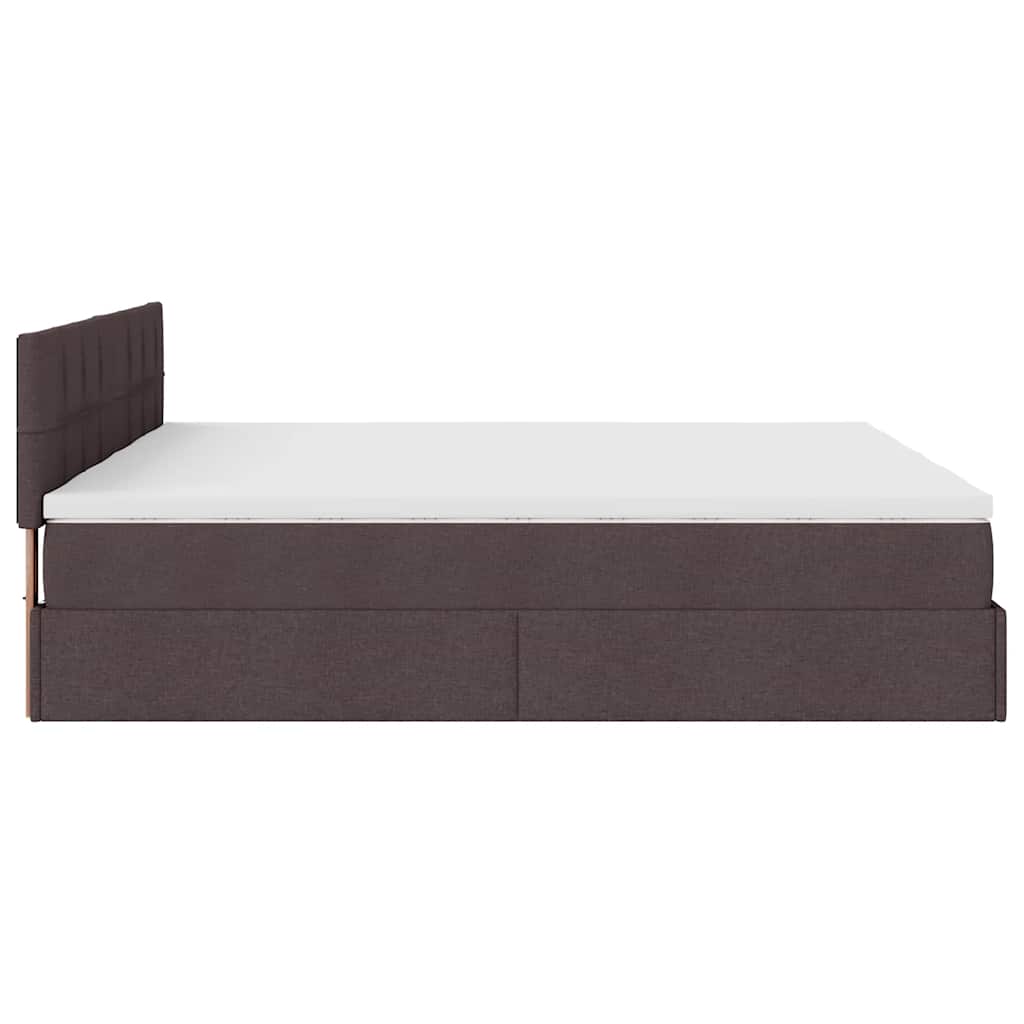 Struttura Letto Pouf con Materassi 180x200 cm in Tessuto | homemem39