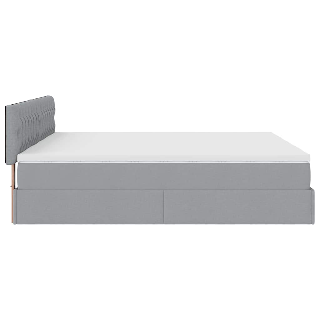 Struttura Letto Pouf con Materassi 160x200 cm in Tessuto